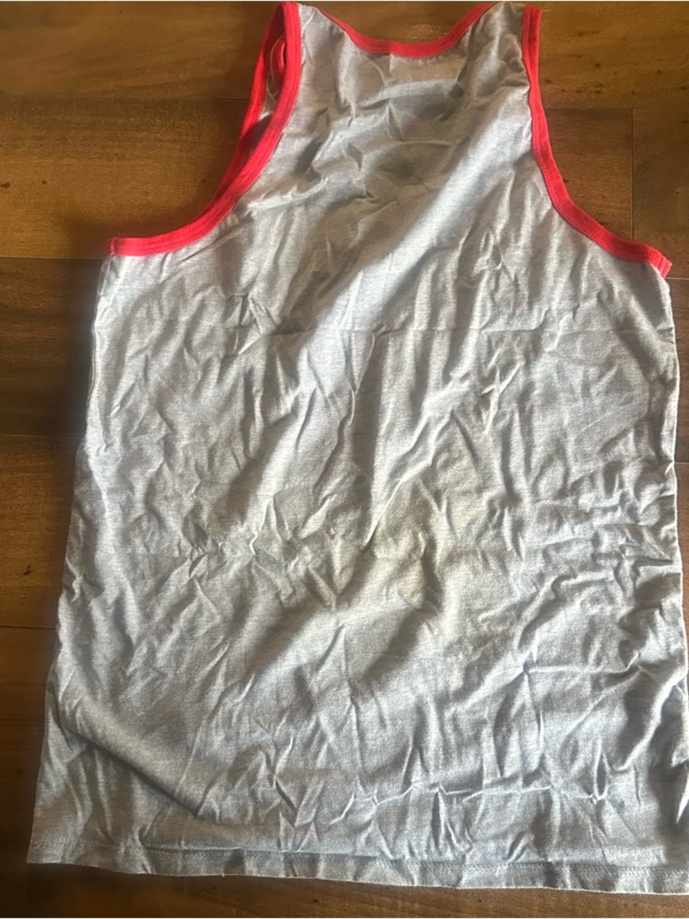 Fifth Sun Gray Tank Top with Coral Trim and Llama Graphic PM7 - Picture 4 of 4
